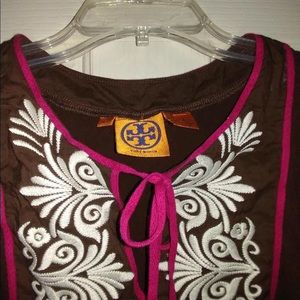 Tory Burch red/brown blouse.